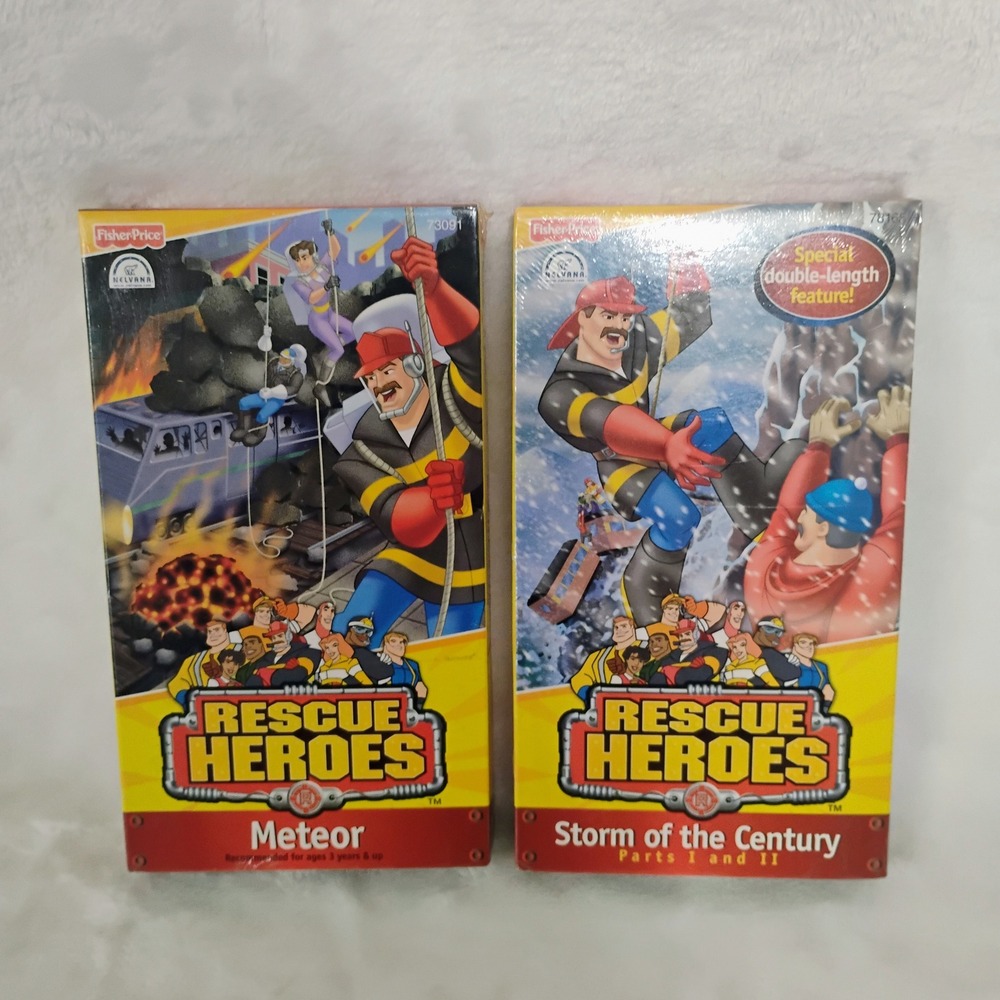Fisher Price Rescue Heroes VHS Lot Meteor Storm of the Century Sealed New Sealed